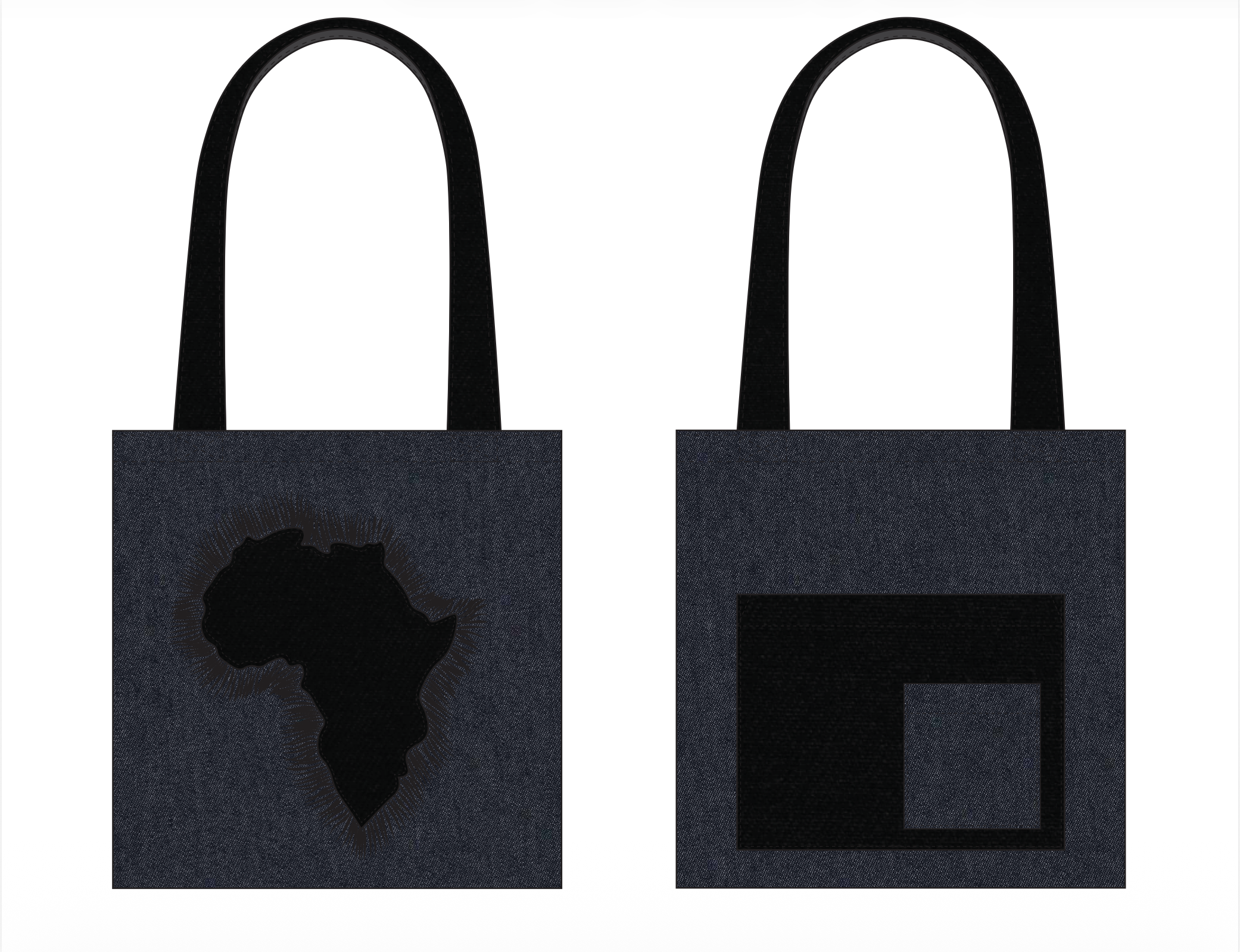 J'adore L'afrique Tote Bag (Black)