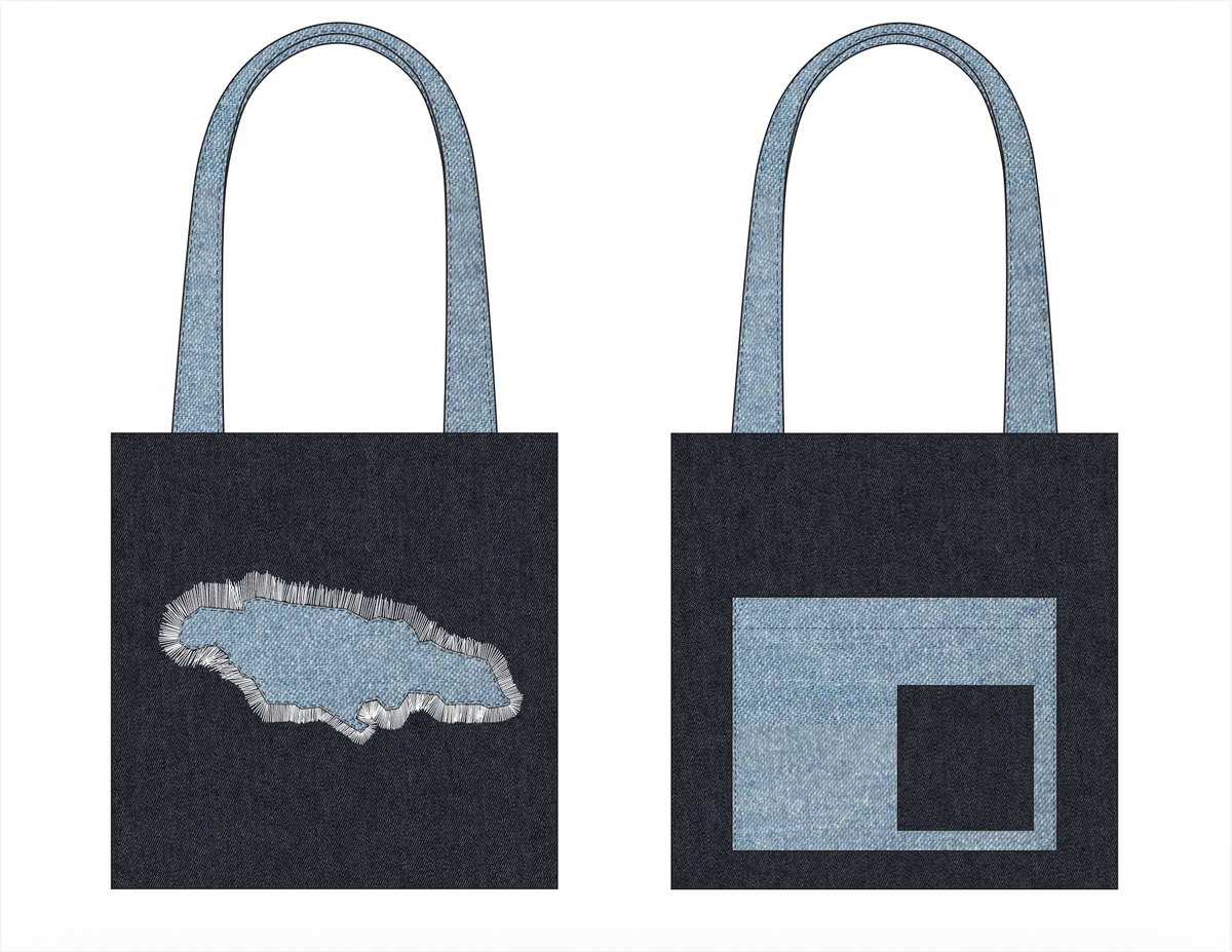 J'adore la Jamaïque Tote Bag (Blue)